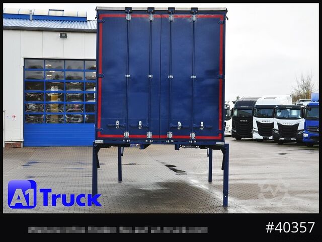 Wissellaadbak met open laadbak en zeil KRONE Wechselbrücke 7,45, Code XL, Bordwand, neue Plane