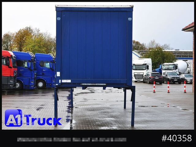 Wissellaadbak met open laadbak en zeil KRONE Wechselbrücke 7,45, Code XL, Bordwand, neue Plane