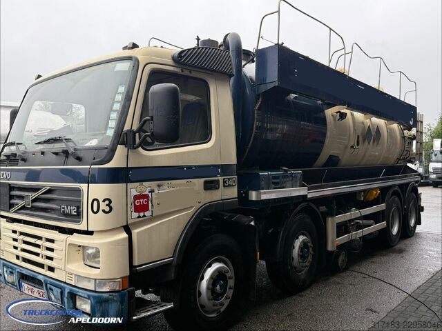 Saugfahrzeug Volvo FM 12-340 8x4 Steel spring, RVS 316, 198000 km,...