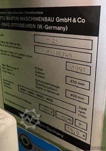 Schwenkspindelfräse mit Schiebetisch Martin T 25