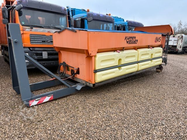 Camião porta-contentores de gancho Küpper Weisser Salzstreuer 8 cbm Winterdienst