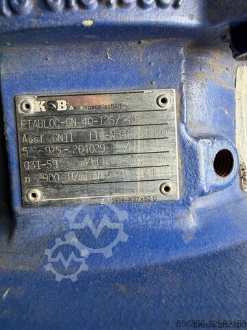  KSB ETABLOC-GN 40-125/402 – 4 kW KSB ETABLOC-GN 40-125/402 – 4 kW