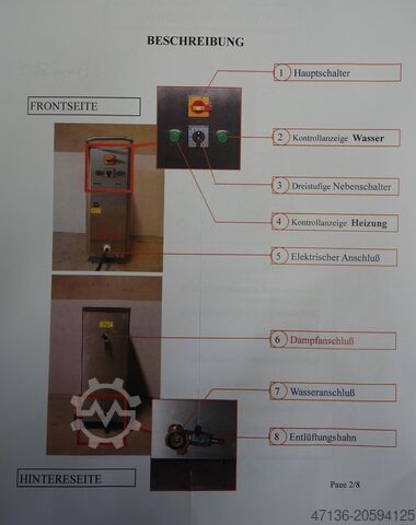 Gőzfejlesztő - 16,5 kW  Turbodampferzeuger TD16