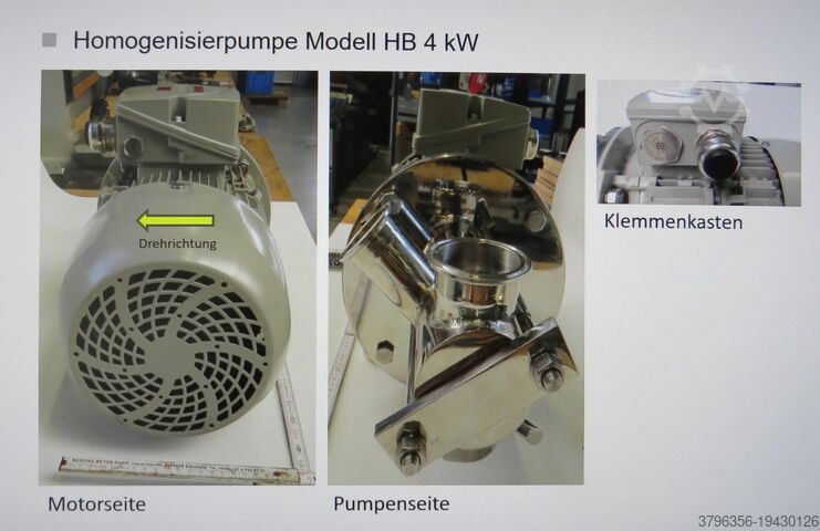 Homogeniseringsmaskin HoBe Inline Homogenisierpumpe
