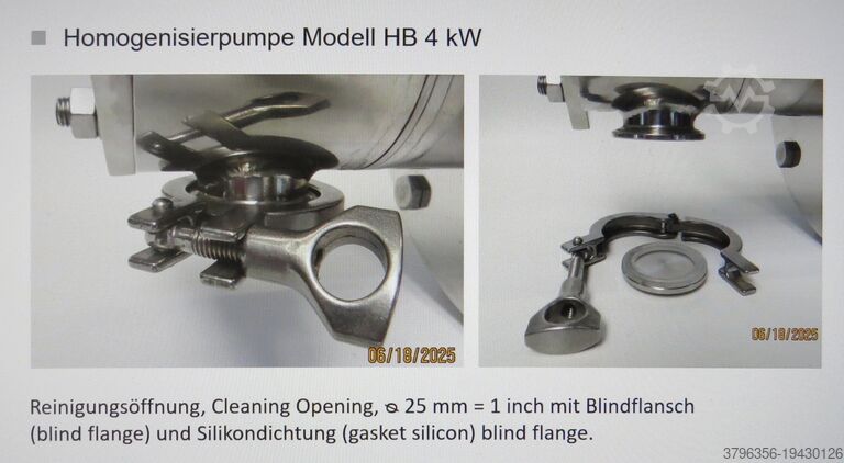 Homogeniseringsmaskin HoBe Inline Homogenisierpumpe