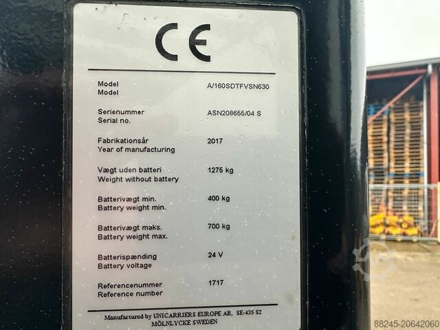 VS-22522 Električni triplex paletni viljuškar za stajanje 6300mm Refurbished STILL sv 16