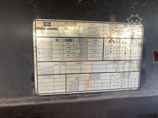 Ανατρεπόμενο τρέιλερ Kempf 3-axle aluminium tipper semi-trailer