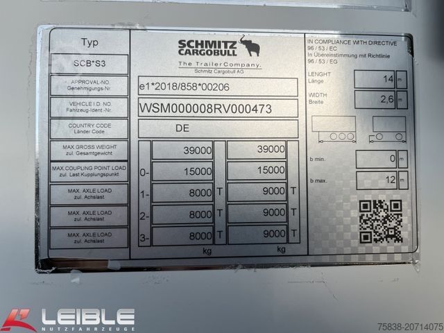 Semiremorcă frigorifică SCHMITZ CARGOBULL SKO 24/L*Pharma Zertifikat*Liftachse*neuwertig*