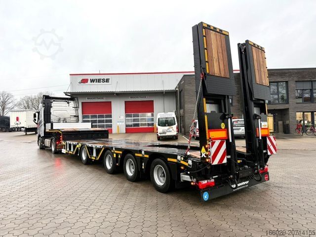 Semiremorcă cu platformă joasă KÄSSBOHRER K.SLA R 4 / 2N 18/40 Tieflader Radmulden tele