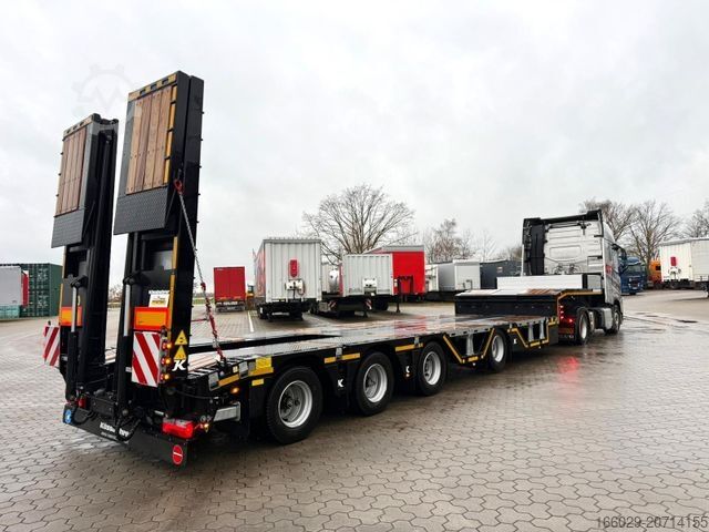 Semiremorcă cu platformă joasă KÄSSBOHRER K.SLA R 4 / 2N 18/40 Tieflader Radmulden tele