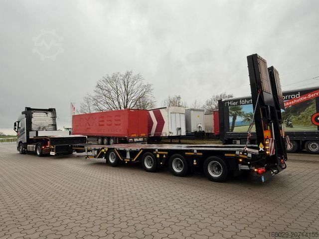 Semiremorcă cu platformă joasă KÄSSBOHRER K.SLA R 4 / 2N 18/40 Tieflader Radmulden tele