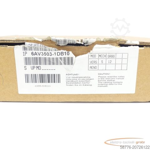 Componente Siemens Siemens 6AV3503-1DB10 Operator Panel OP3 SN:MO309166 - ! -