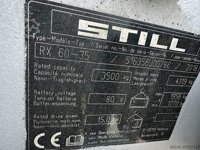 VS-22595 Ηλεκτρικό τριπλό ανυψωτικό περονοφόρο Still RX60-35 STILL RX60-35