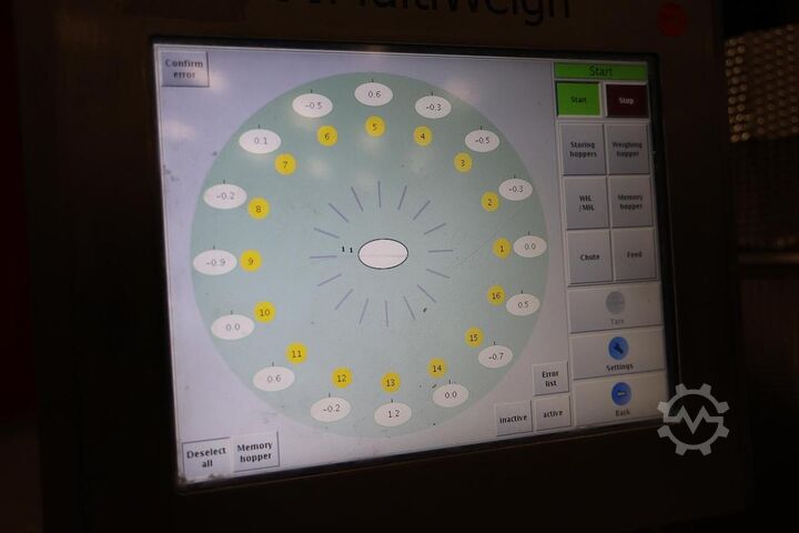 Multiweigh 16 têtes (3-mix) de 2015, peseuse associative équipée de godets mémoire Multiweigh 16 heads (3-mix) multihead with memory buckets