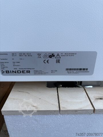 Εργαστηριακός στεγνωτήρας Binder FD 720 Binder FD 720