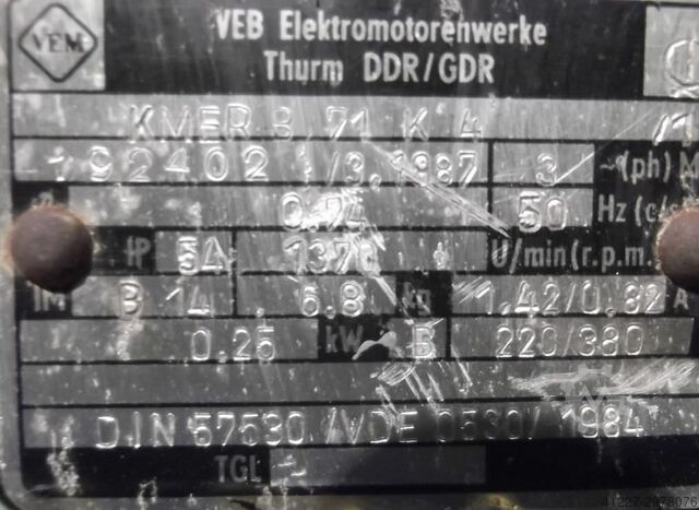 Převodový motor 0,25 kW 137 ot / min Motovario MRVI0FZ