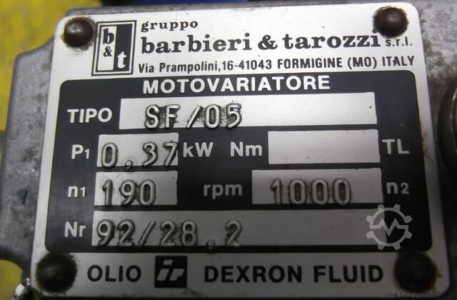 Instelbare tandwielmotor 0,37 kW 19-140 tpm MOTOVARIO MRV05FI