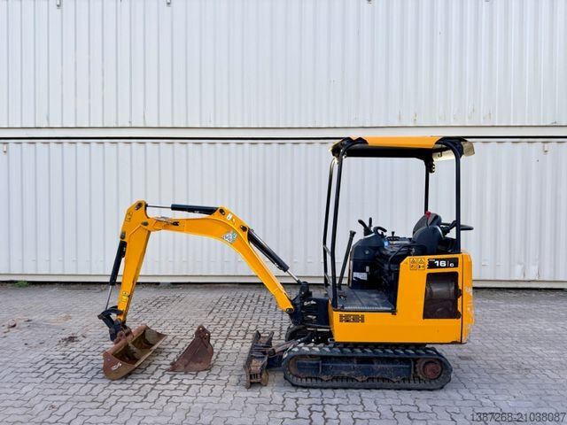 Minigraafmachine JCB 16C-1 /2022 BJ/ 852 H / verbr. Laufwerk/2xLöffel