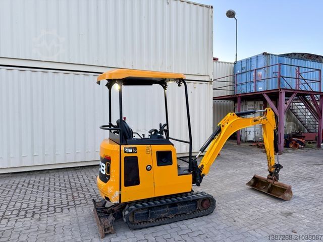 Minigraafmachine JCB 16C-1 /2022 BJ/ 852 H / verbr. Laufwerk/2xLöffel