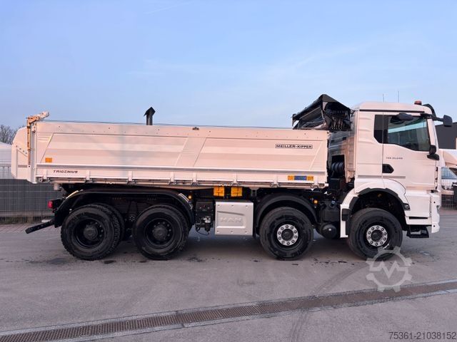 Camion-benne tricar MAN TGS 35.540 MEILLER-Bordmatik + el. Plane Navi
