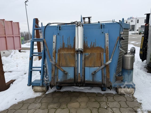 Hákový nosič kontejnerů SCANIA Graber ISOGRA Asphalt Thermo Silo Mulde 15 cbm