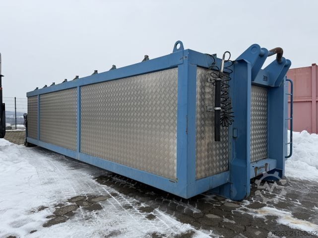 Hákový nosič kontejnerů SCANIA Graber ISOGRA Asphalt Thermo Silo Mulde 15 cbm