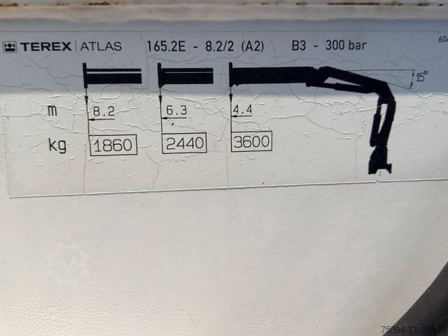 Jeřáb na nákladním automobilu MAN TGA 26.390 * TEREX ATLAS 165.2E - 8.2/2 + FUNK