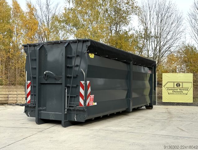 Kontener hakowy „u-box” z Hardox, z systemem składanej siatki Container-Vertrieb-Chemnitz GmbH Abrollcontainer „u-box“ mit Klappnetz
