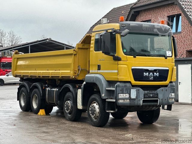 Three-sided tipper truck MAN TGS 35.480 8x6BB Meiller Bordmatik *Motorschaden
