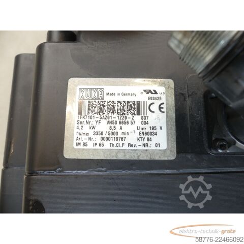 Upravljačka jedinica KUKA 1FK7101-5AZ91-1ZZ9-Z S07 Servomotor SN: YFVN50665657004