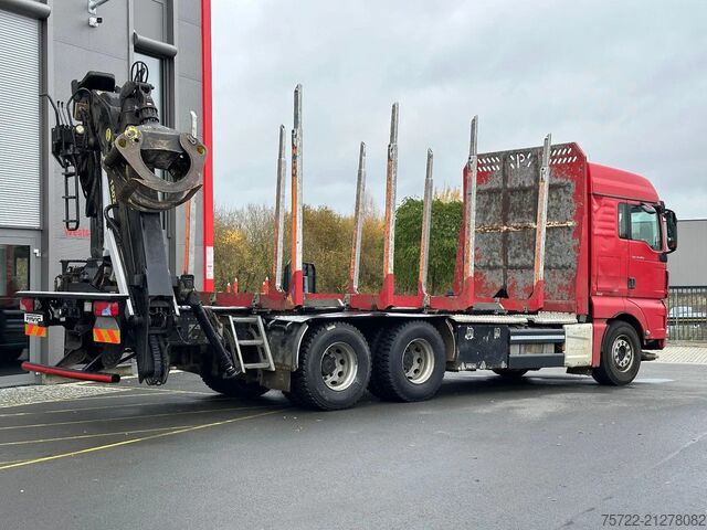 Timber transporter MAN TGX 26.500 6x4 BL Kurzholz TajfunLIV 150Z 9,6