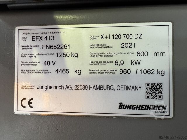 EFX 413 X + i = Wire Guidance !! Triplex FFL !! NEW battery !! JUNGHEINRICH EFX 413 X + i = Wire !! Triplex FFL !! NEW battery !!