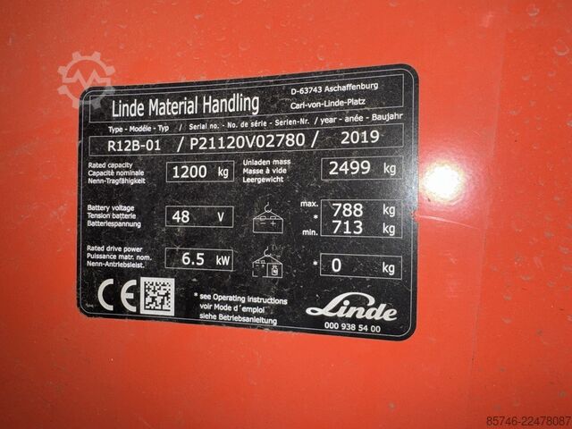 R 12 B  * Triplex FFL !! LINDE R 12 B  * Triplex FFL !!
