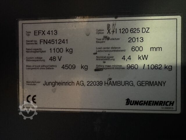 EFX 413 X + i = Wire Guidance !! Triplex FFL !! JUNGHEINRICH EFX 413 X + i = Wire Guidance !! Triplex FFL !!