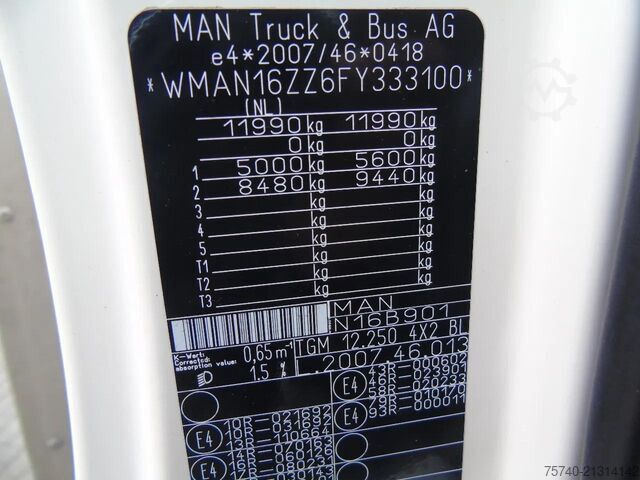 βαλίτσα MAN TGM 12.250 + EURO 6