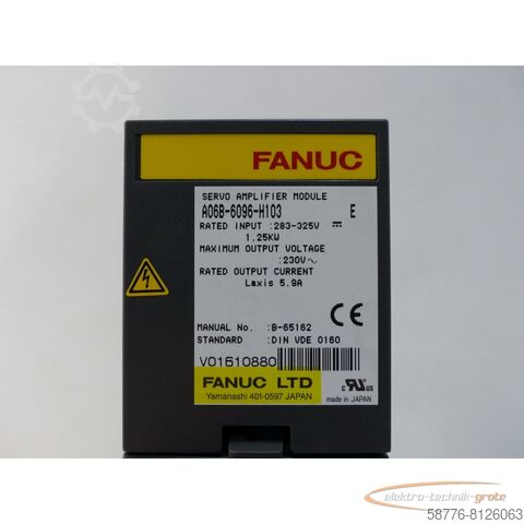 Element Fanuc Fanuc A06B-6096-H103 Servo Amplifier Module SN:V01610880  !