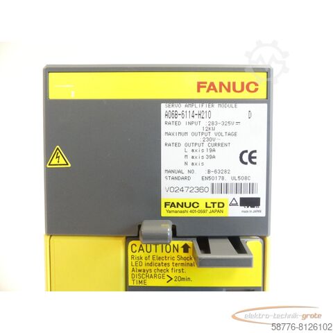 Element Fanuc Fanuc A06B-6114-H210 Servo Amplifier Module Version: D SN:V02472360
