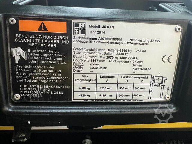 Ηλεκτρικό περονοφόρο τετράτροχο Hyster J 5.0 XN