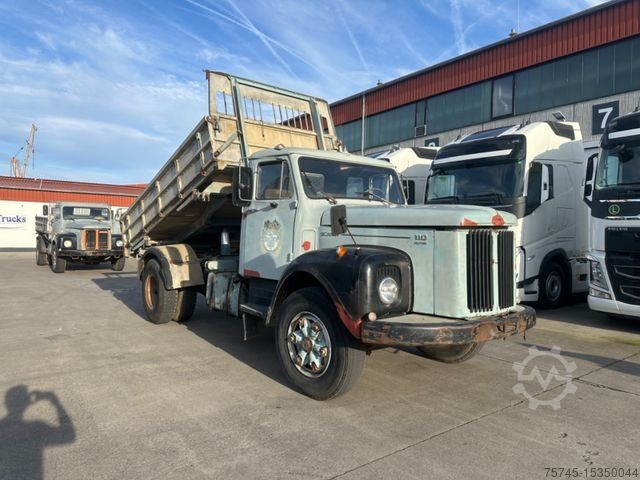 Three-sided tipper truck SCANIA 110 SUPER * TURBO * DEISEITENKIPPER *KIPPER *
