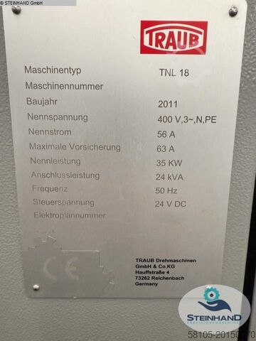 Automatikus eszterga TRAUB TNL 18