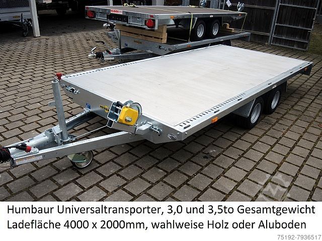 Humbaur Universal 3000 Aluboden 3,0to Fahrzeugtransporter LadeflÃ¤che 400 x 203cm