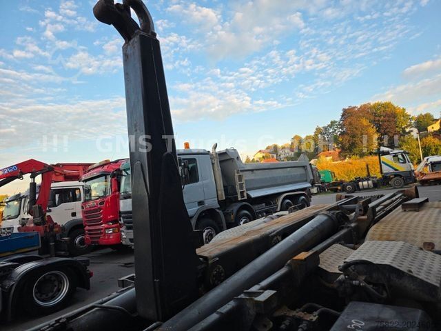 Φορτηγό γερανός roll-off MERCEDES-BENZ Aufbau Meiller Abroller RK 20.67 / Haken Hook