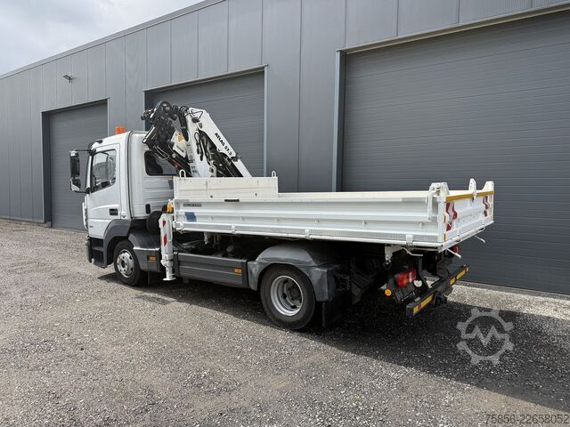 Furgão basculante Mercedes-Benz Atego 818 Kipper Atlas Kran EU6