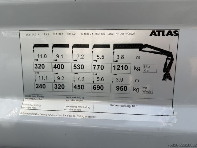 Furgão basculante Mercedes-Benz Atego 818 Kipper Atlas Kran EU6