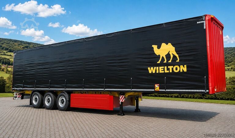 Naczepa otwarta z plandeką WIELTON / WIESE Plattformauflieger mit Libner Openbox C+