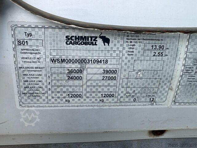 Lonas deslizantes Schmitz SCS 24/L-13.62 E B Tautliner / Schmitz Axles / ...