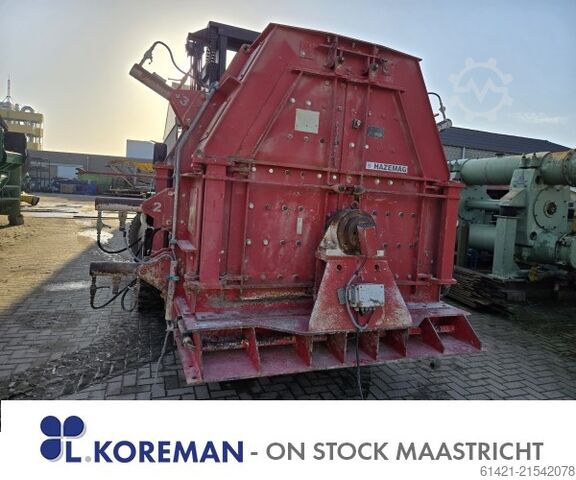 Percussion Mill Hazemag APVM 1010 Hazemag Type: APVM 1010 Feed Opening : 1050 x 300 mm Incl.: 132 kW E-motor, hydrolic unit, inletbox and spare parts Percussion Mill Hazemag APVM 1010