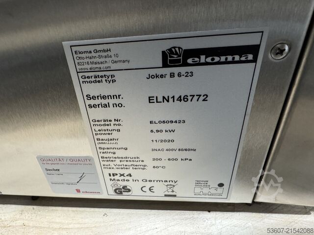 Combi steamers Eloma Joker B6-23