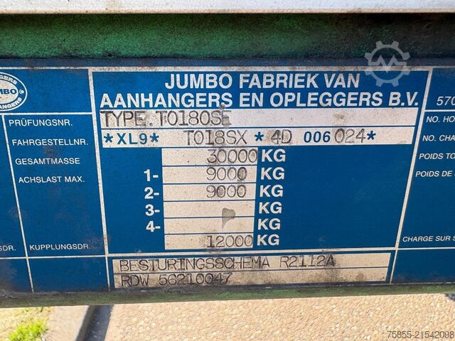 Curtain sided Jumbo TO  City / 11.65 M / NEW APK-TÜV / Steeri...