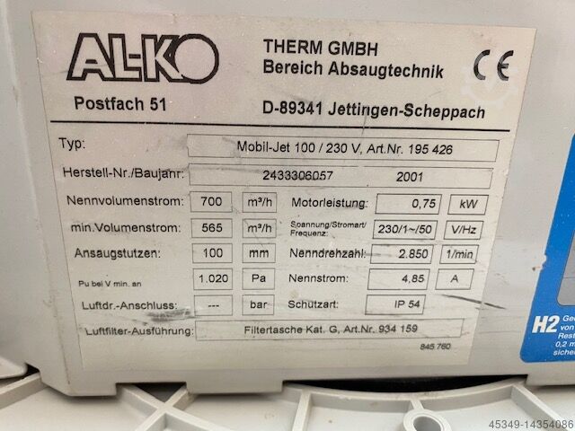 Mobile exhaust system AL-KO MobilJet 100